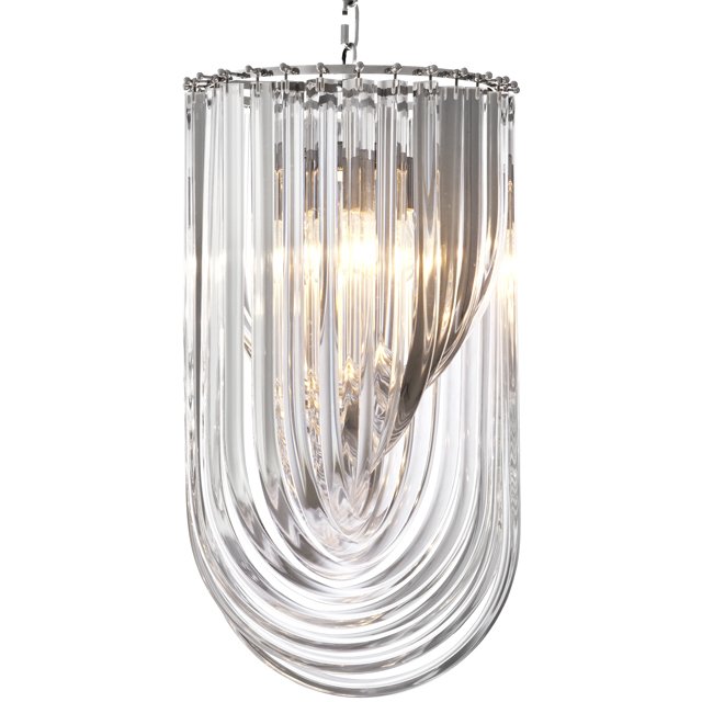 Люстра Chandelier Murano Clear 35 Прозрачный (Transparent) Никель Люстра Chandelier Murano Clear 35 Прозрачный (Transparent) Никель в Брянске | Loft Concept
