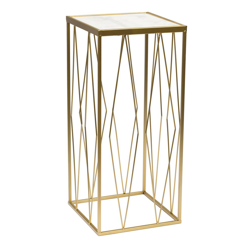 Подставка Geometric Interior Stand белый мрамор Золотой Белый Мрамор Bianco Подставка Geometric Interior Stand белый мрамор Золотой Белый Мрамор Bianco в Брянске | Loft Concept