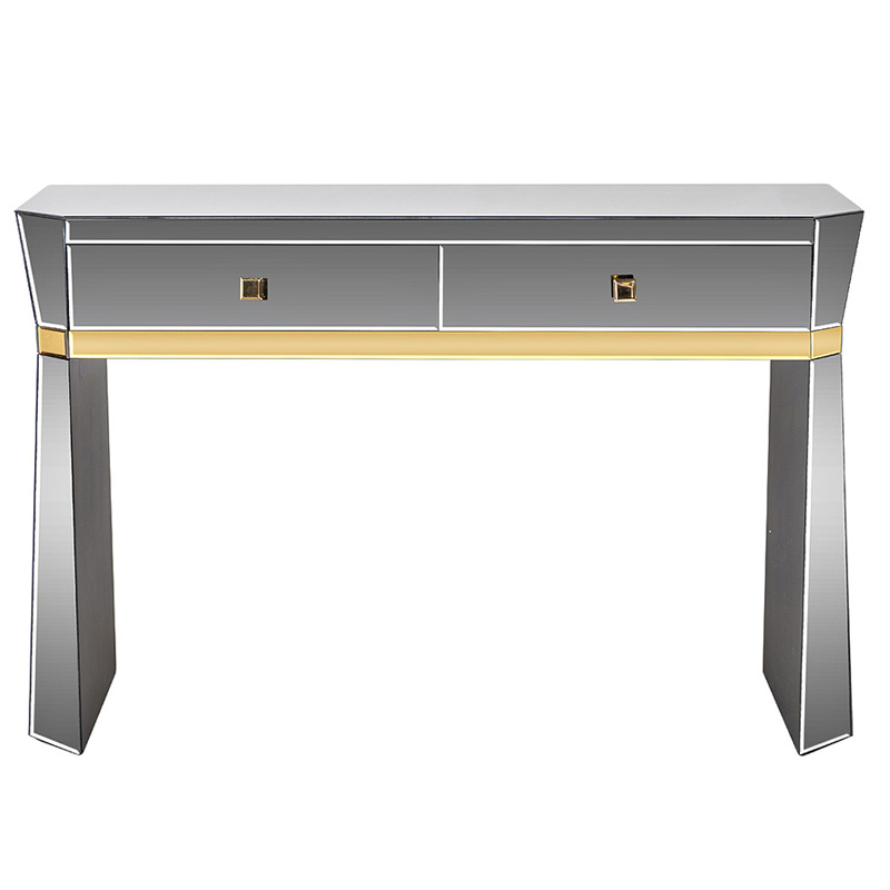 Консоль зеркальная Emiliano Mirrored Console Зеркало Золотой Консоль зеркальная Emiliano Mirrored Console Зеркало Золотой в Брянске | Loft Concept