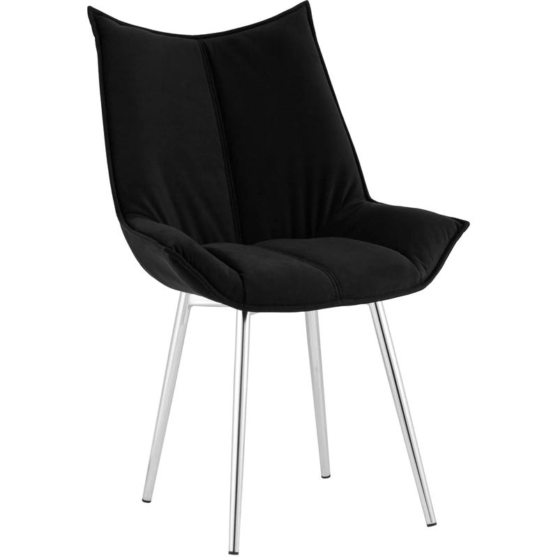 Стул Oslo Chair Черный Велюр Черный Серебряный Стул Oslo Chair Черный Велюр Черный Серебряный в Брянске | Loft Concept