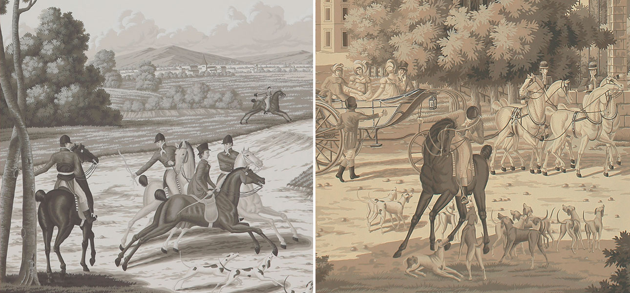 Обои ручная роспись La Chasse de Compiegne Eau Forte - фото