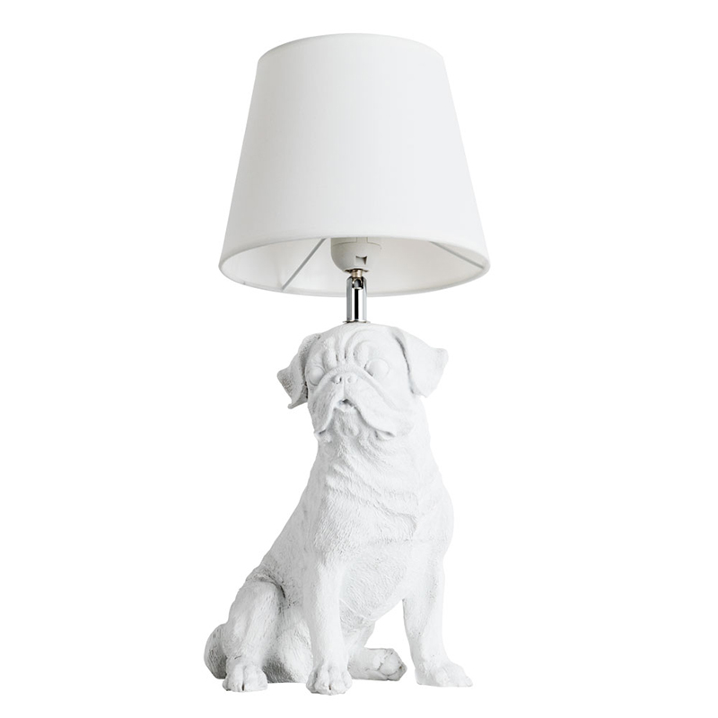 Настольная лампа White Bulldog Table Lamp Белый Настольная лампа White Bulldog Table Lamp Белый в Брянске | Loft Concept