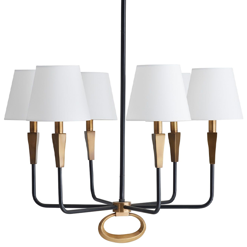 Люстра Arteriors JEREMIAH CHANDELIER Бронза Белый Черный Люстра Arteriors JEREMIAH CHANDELIER Бронза Белый Черный в Брянске | Loft Concept
