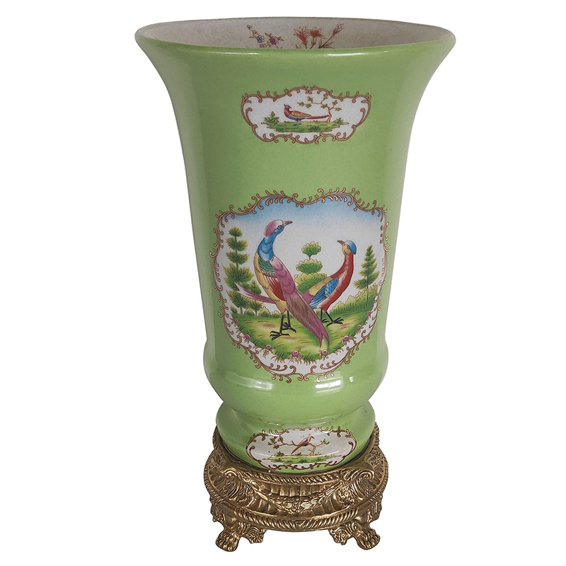 Ваза Gabino Green Vase Бронза Мульти Зеленый Ваза Gabino Green Vase Бронза Мульти Зеленый в Брянске | Loft Concept