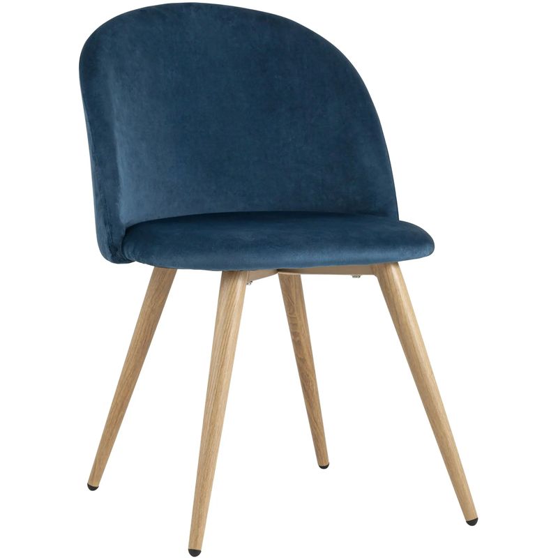 Стул Miruna Chair II Синий Велюр Синий Древесина Стул Miruna Chair II Синий Велюр Синий Древесина в Брянске | Loft Concept