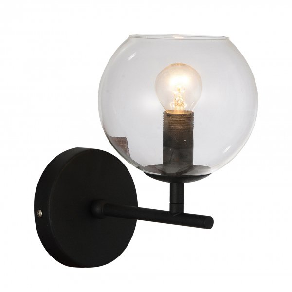 Настенный светильник Sphere Cumulus Glass Wall Черный Настенный светильник Sphere Cumulus Glass Wall Черный в Брянске | Loft Concept