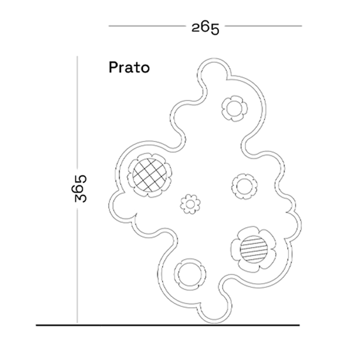 Дизайнерский ковер с цветами Poltronova Tappeto Prato Rug в Брянске