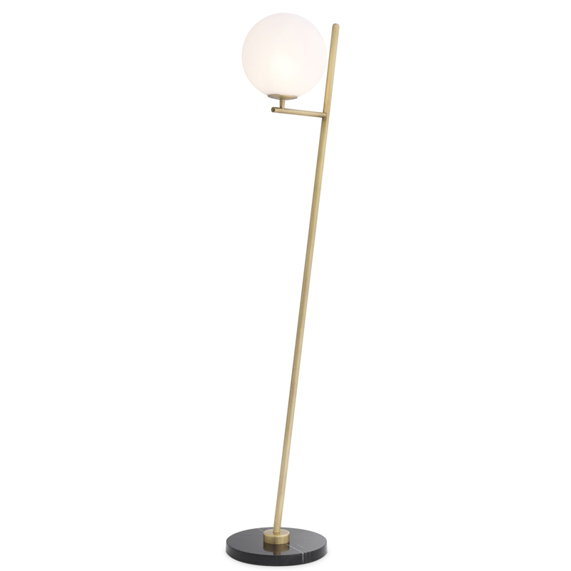 Торшер Eichholtz Floor Lamp Flynn Brass Латунь Античная полированная Белый Черный Мрамор Nero Торшер Eichholtz Floor Lamp Flynn Brass Латунь Античная полированная Белый Черный Мрамор Nero в Брянске | Loft Concept