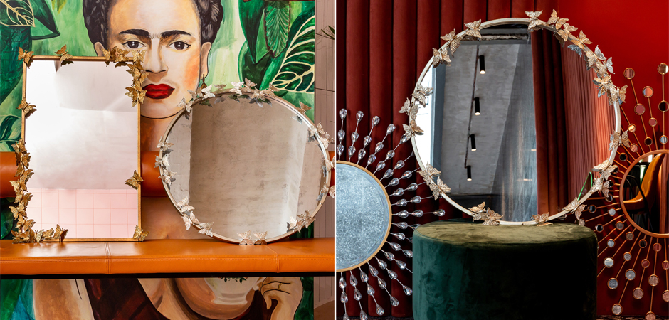 Зеркало Butterflies Circle Silver Mirror Зеркало Butterflies Circle Silver Mirror - Loft-Concept в Брянске