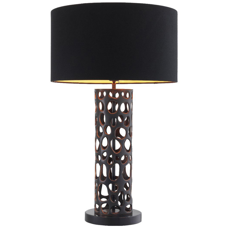 Настольная лампа Eichholtz Table Lamp Dix Bronze Черный Темная бронза Черный Мрамор Nero Золотой Настольная лампа Eichholtz Table Lamp Dix Bronze Черный Темная бронза Черный Мрамор Nero Золотой в Брянске | Loft Concept