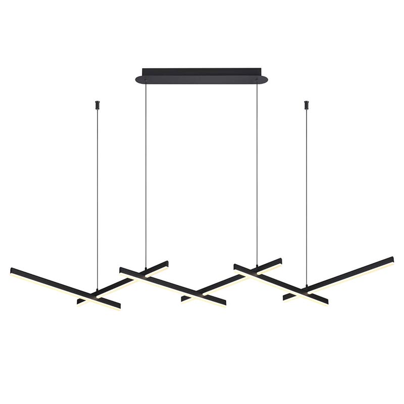 Люстра Rolf Black Lines Linear Chandelier Черный Люстра Rolf Black Lines Linear Chandelier Черный в Брянске | Loft Concept