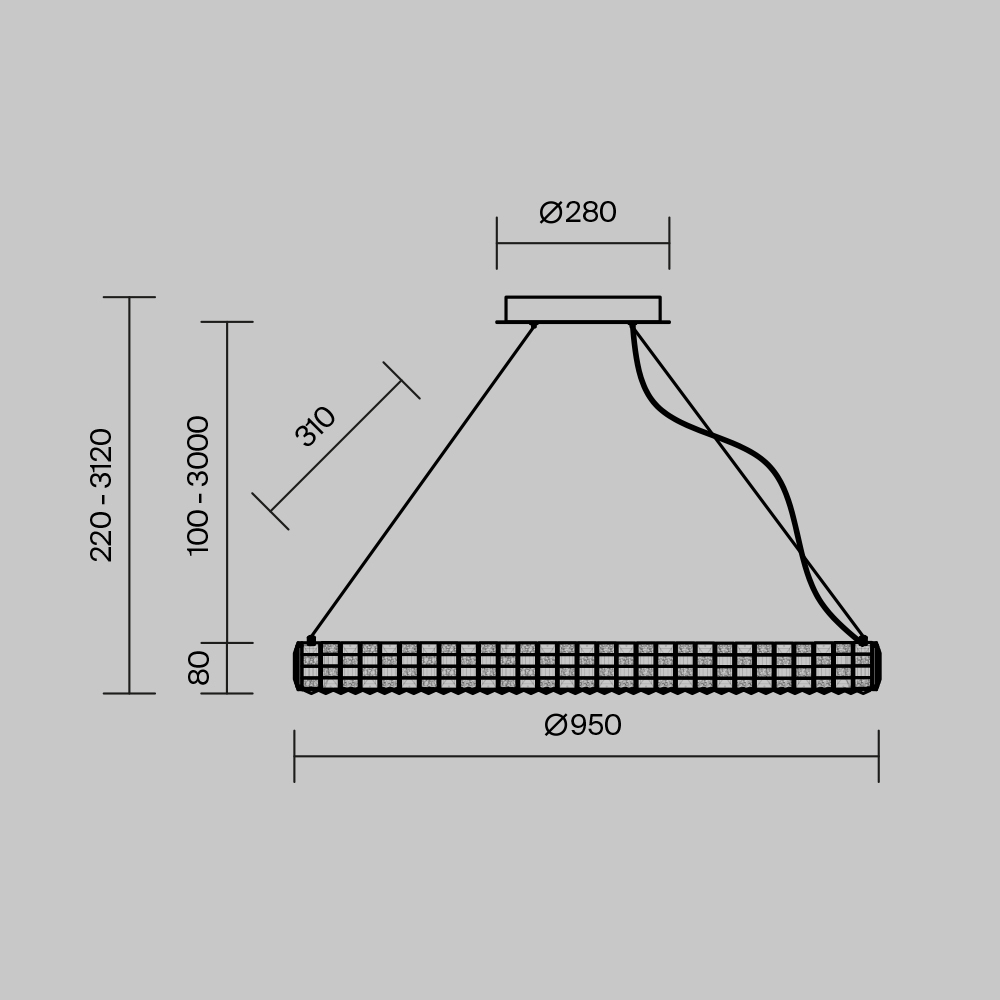 Люстра подвесная Castello 3000К 35Вт в Брянске