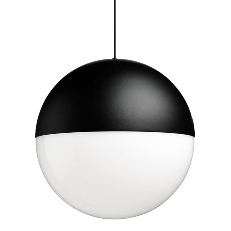 Подвесной светильник pendant lamp SPHERE II Черный Белое матовое стекло Подвесной светильник pendant lamp SPHERE II Черный Белое матовое стекло в Брянске | Loft Concept