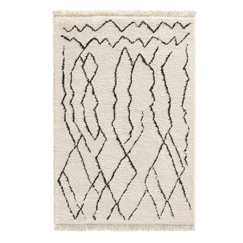 Ковер Oriental Style Carpet II Черно-белый Ковер Oriental Style Carpet II Черно-белый в Брянске | Loft Concept
