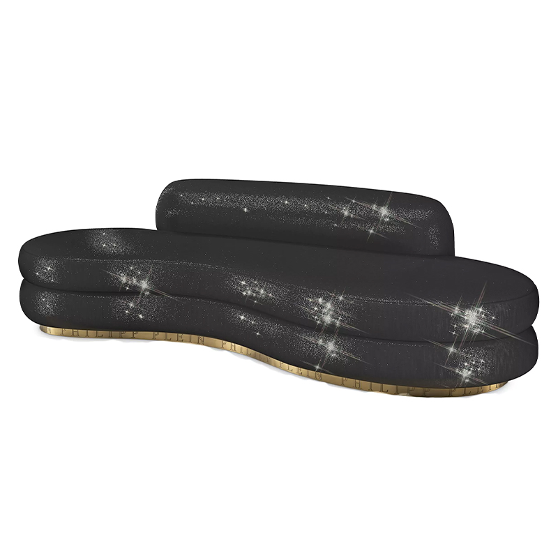 Диван Philipp Plein Sofa Icon Limited Edition Чёрный Черный Латунь Диван Philipp Plein Sofa Icon Limited Edition Чёрный Черный Латунь в Брянске | Loft Concept