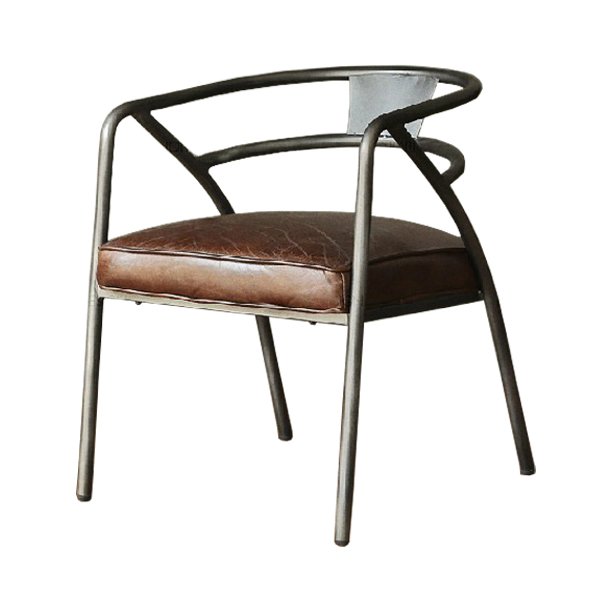 Стул Loft Industrial Armchair Fat Коричневый Металлик винтаж Стул Loft Industrial Armchair Fat Коричневый Металлик винтаж в Брянске | Loft Concept