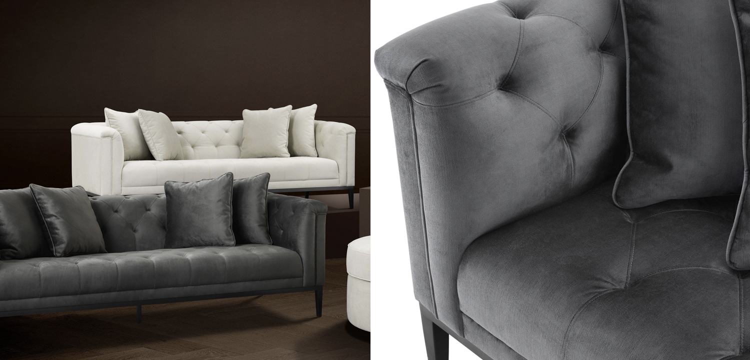 Диван Eichholtz Sofa Cesare Grey - фото №1