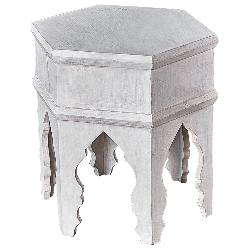 Приставной стол Weimin Grey MangoSide Table Белый Приставной стол Weimin Grey MangoSide Table Белый в Брянске | Loft Concept