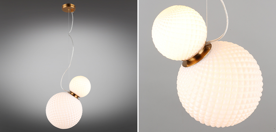 Подвесной светильник Perforated Bubbles с белым плафоном Подвесной светильник Perforated Bubbles с белым плафоном - Loft-Concept в Брянске