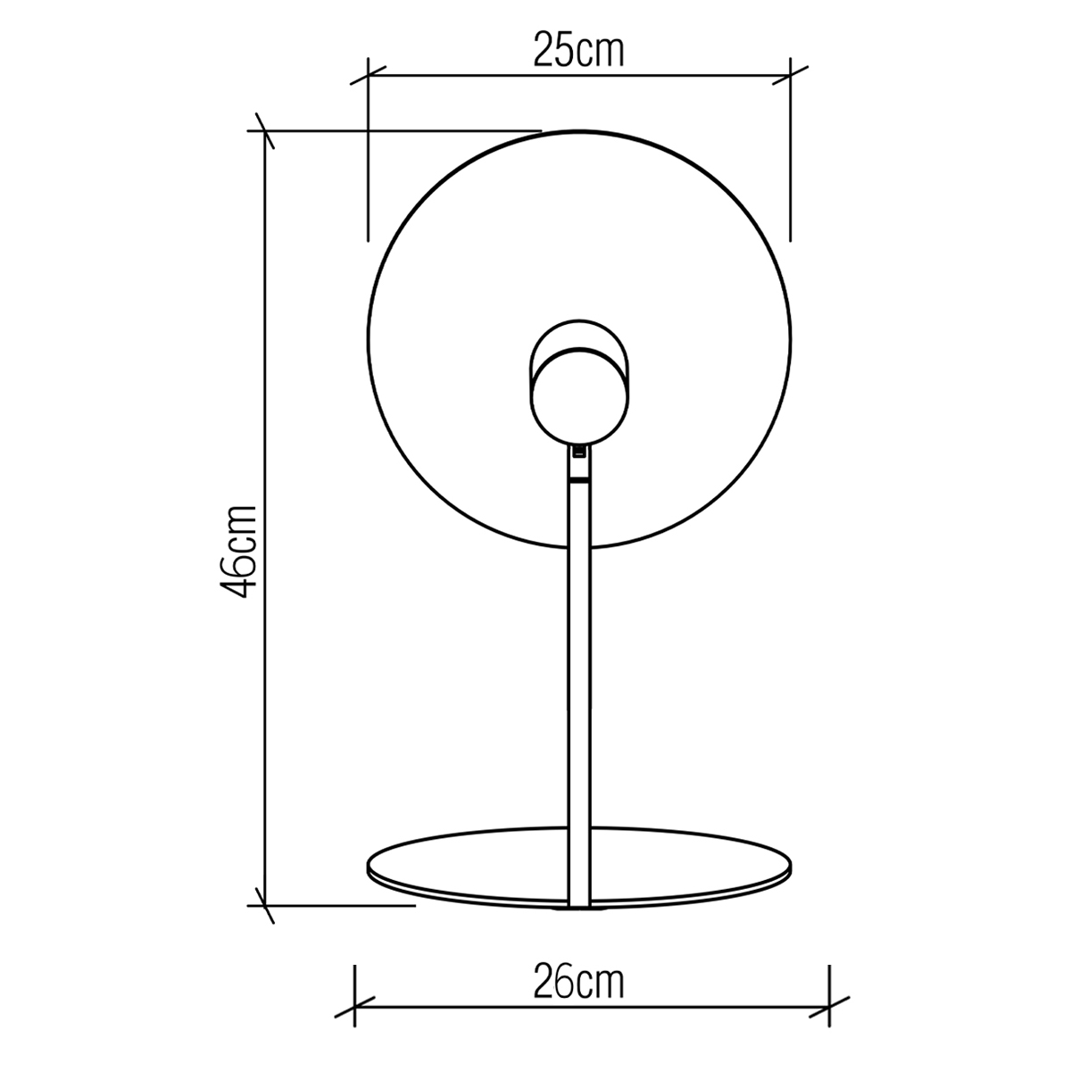 Настольная лампа с круглым деревянным отражателем и черным цилиндрическим плафоном Accord Lighting в Брянске