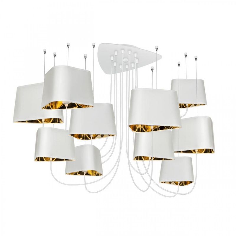 Люстра Designheure Lighting White Grand Nuage10 плафонов Белый Золотой Люстра Designheure Lighting White Grand Nuage10 плафонов Белый Золотой в Брянске | Loft Concept
