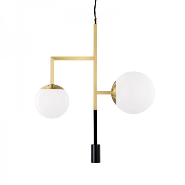 Подвесной светильник Orsjo Decostick Pendant Light Черный Белый Латунь Подвесной светильник Orsjo Decostick Pendant Light Черный Белый Латунь в Брянске | Loft Concept