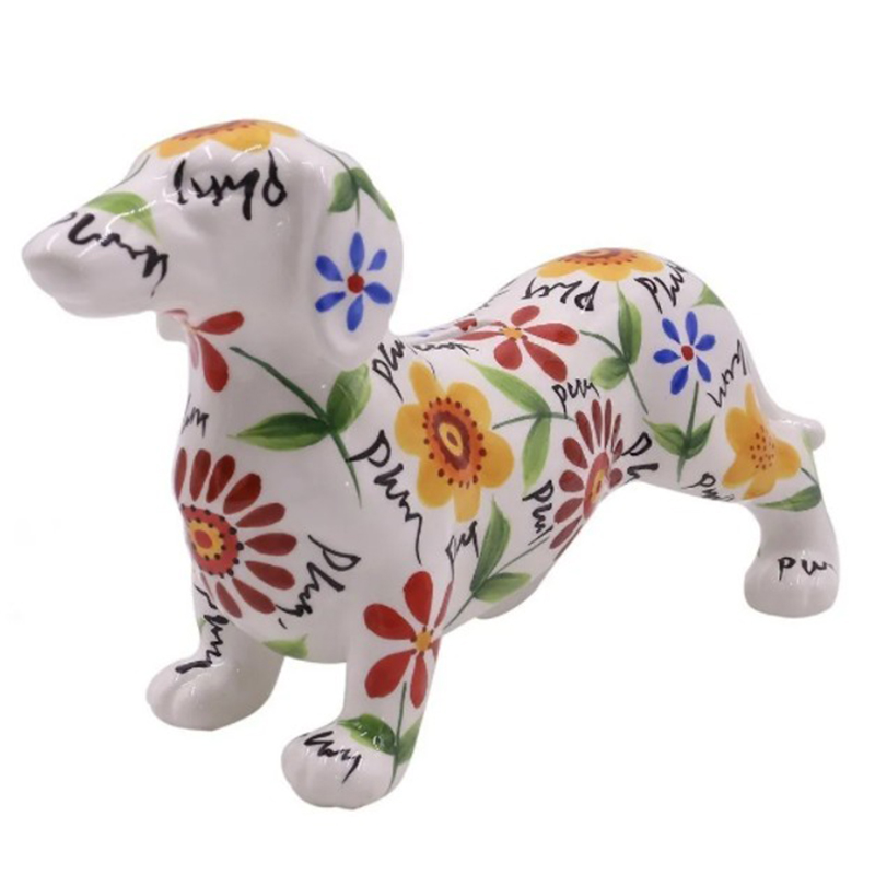 Статуэтка Flower Dachshund Белый Мульти Статуэтка Flower Dachshund Белый Мульти в Брянске | Loft Concept