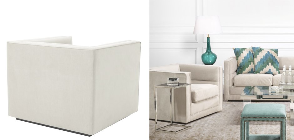 Кресло Eichholtz Сhair Adonia Pebble grey - фото №1