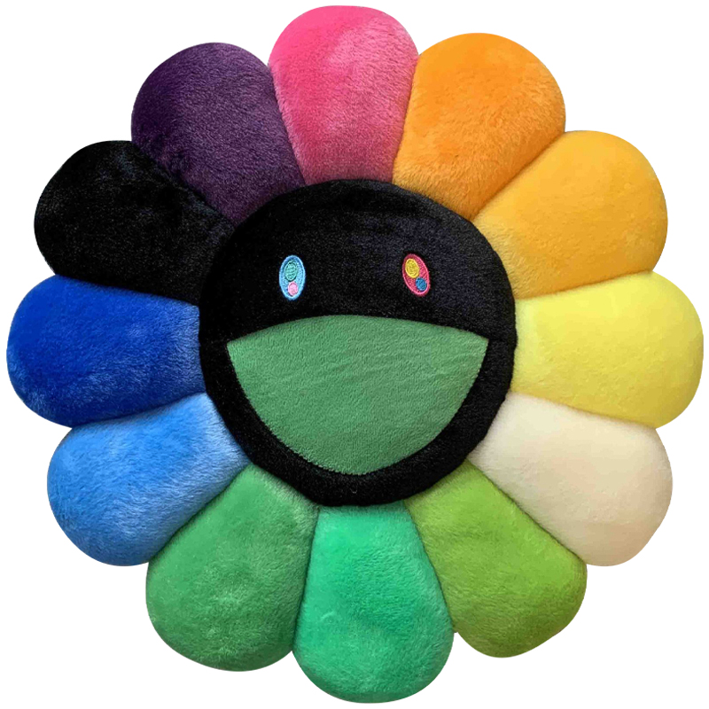 Подушка Takashi Murakami Black Мульти Черный Подушка Takashi Murakami Black Мульти Черный в Брянске | Loft Concept