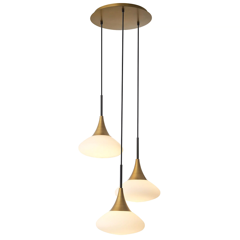 Люстра Eichholtz Chandelier Duco S Латунь Белый Люстра Eichholtz Chandelier Duco S Латунь Белый в Брянске | Loft Concept