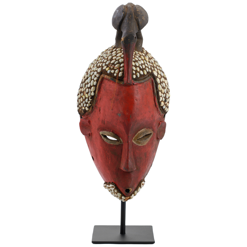 Маска African Mask Bomani Коричневый Красный Черный Маска African Mask Bomani Коричневый Красный Черный в Брянске | Loft Concept
