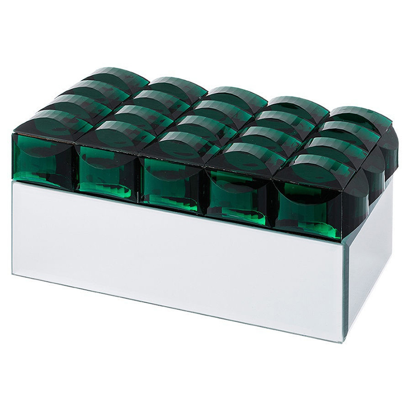 Шкатулка Glass Emerald Mirror Box Изумрудный Зеркало Шкатулка Glass Emerald Mirror Box Изумрудный Зеркало в Брянске | Loft Concept