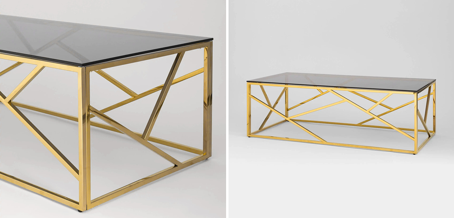 Столик кофейный Geometry Serene Phoenix Gold - фото №1