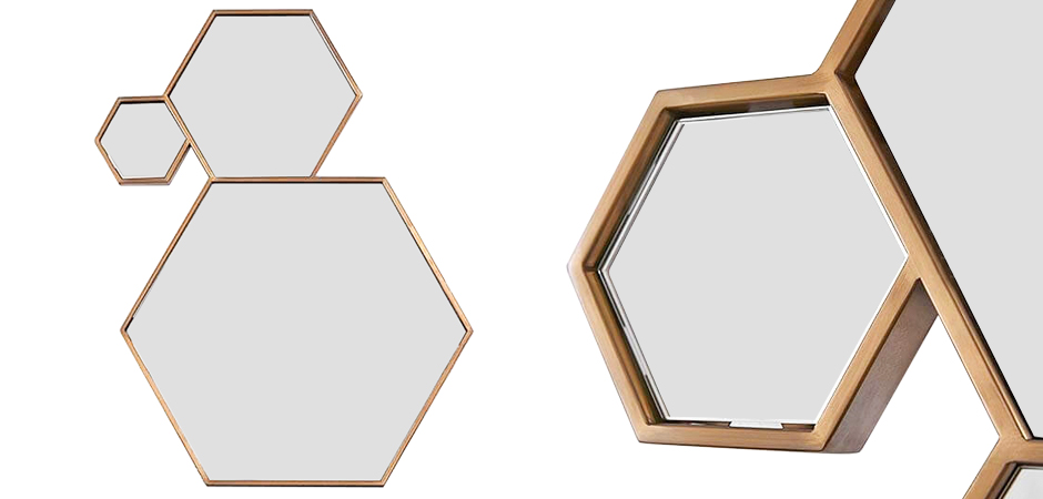 Зеркало Hexagons Mirror Зеркало Hexagons Mirror - Loft-Concept в Брянске