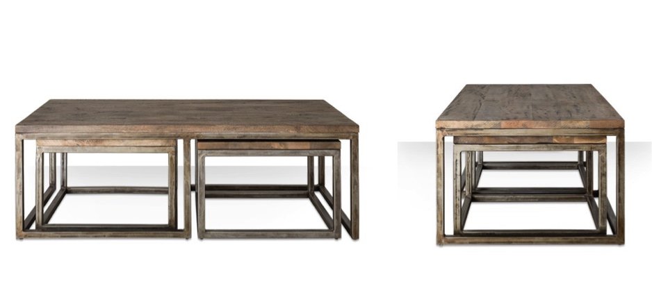 Журнальный стол Industrial Metal Rust Triple Table Журнальный стол Industrial Metal Rust Triple Table - Loft-Concept в Брянске