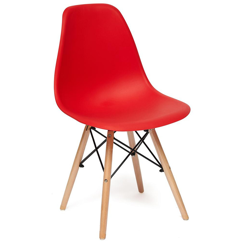 Стул DSW red Красный Древесина Стул DSW red Красный Древесина в Брянске | Loft Concept