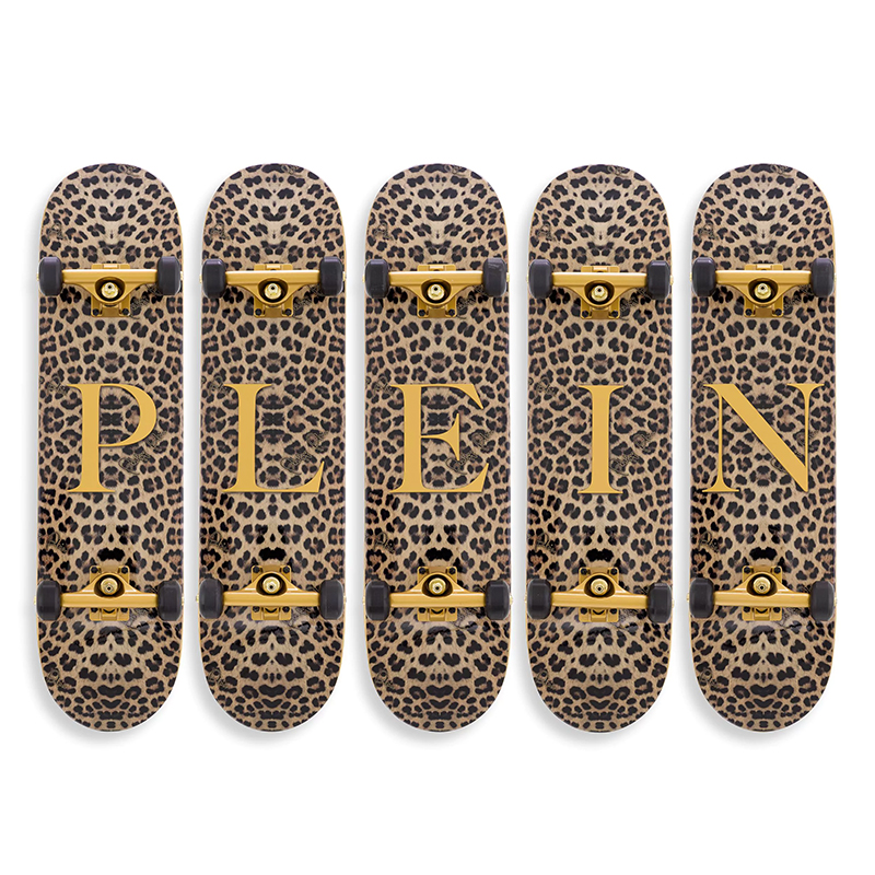 Арт-объект на стену Philipp Plein Skateboard Leopard PLEIN Бежевый Коричневый Черный Золотой Арт-объект на стену Philipp Plein Skateboard Leopard PLEIN Бежевый Коричневый Черный Золотой в Брянске | Loft Concept