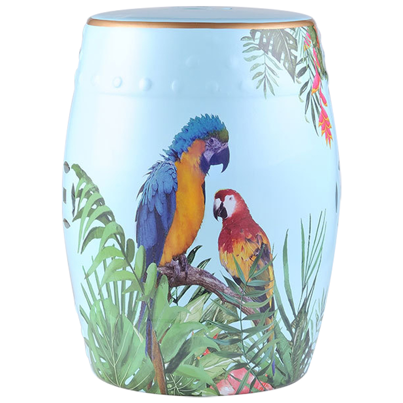 Керамический табурет Parrots Tropical Animal Ceramic Stool Blue Голубой Мульти Керамический табурет Parrots Tropical Animal Ceramic Stool Blue Голубой Мульти в Брянске | Loft Concept