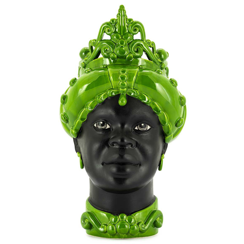 Ваза VASE MORO LADY MED. MAT Green Черный Зеленый Ваза VASE MORO LADY MED. MAT Green Черный Зеленый в Брянске | Loft Concept
