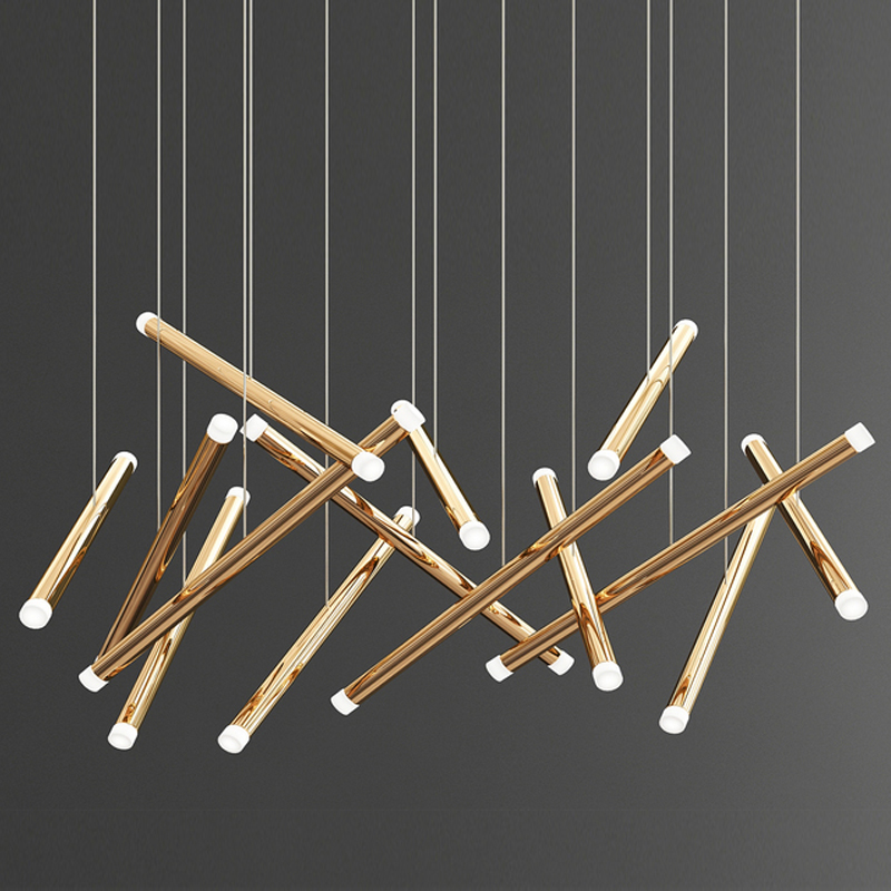 Люстра Dutti D0068 LED Chandelier Modern 14 Глянцевое золото Люстра Dutti D0068 LED Chandelier Modern 14 Глянцевое золото в Брянске | Loft Concept