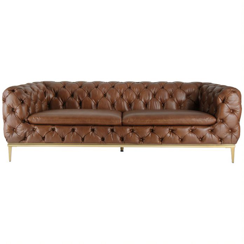 Диван Dorsten Sofa brown leather Коричневый Диван Dorsten Sofa brown leather Коричневый в Брянске | Loft Concept