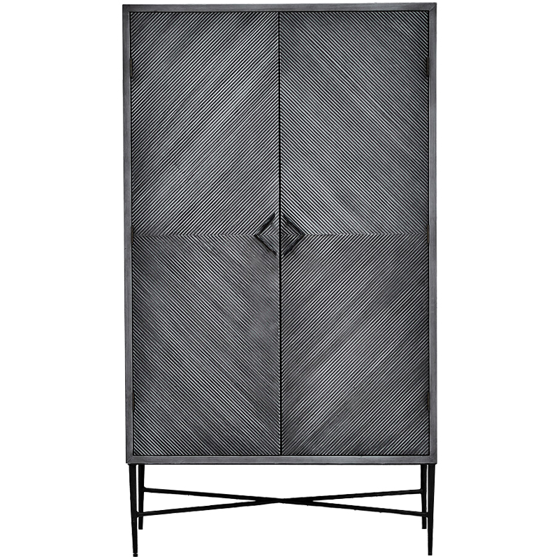 Шкаф Macayo Wardrobe Серый Черный Коричневый в Брянске | Loft Concept 