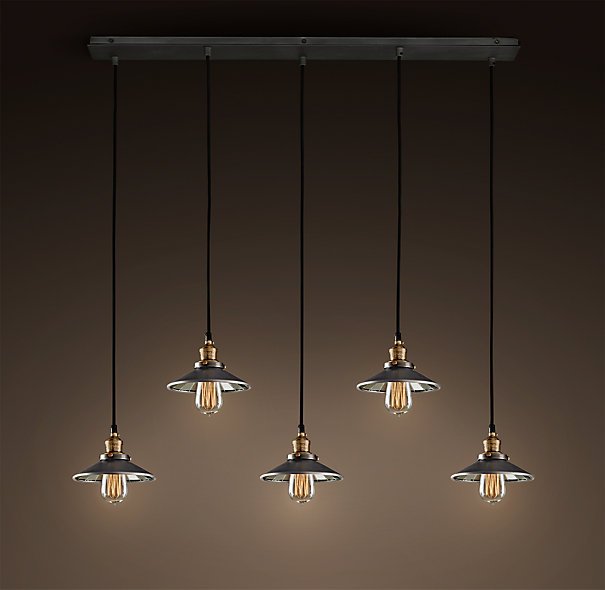 Люстра Loft Cone Pendant Reflector 5 Line Черный Люстра Loft Cone Pendant Reflector 5 Line Черный в Брянске | Loft Concept