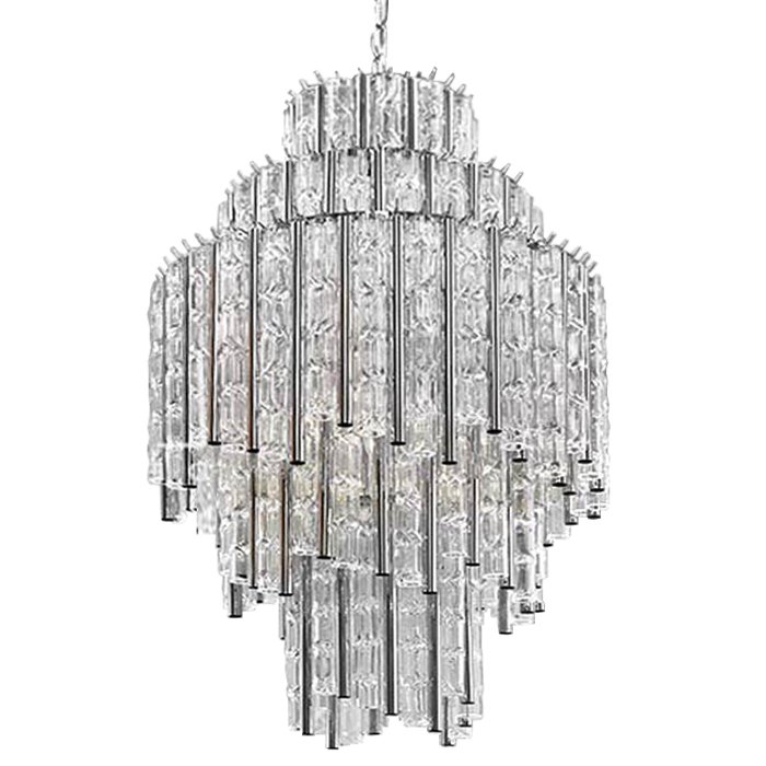 Люстра Chandelier Gigi M Прозрачное Стекло Хром Люстра Chandelier Gigi M Прозрачное Стекло Хром в Брянске | Loft Concept