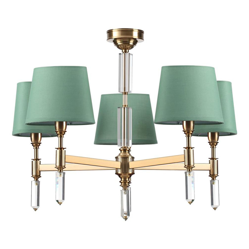Люстра Ramona Green Chandelier Бронза Зеленый Люстра Ramona Green Chandelier Бронза Зеленый в Брянске | Loft Concept