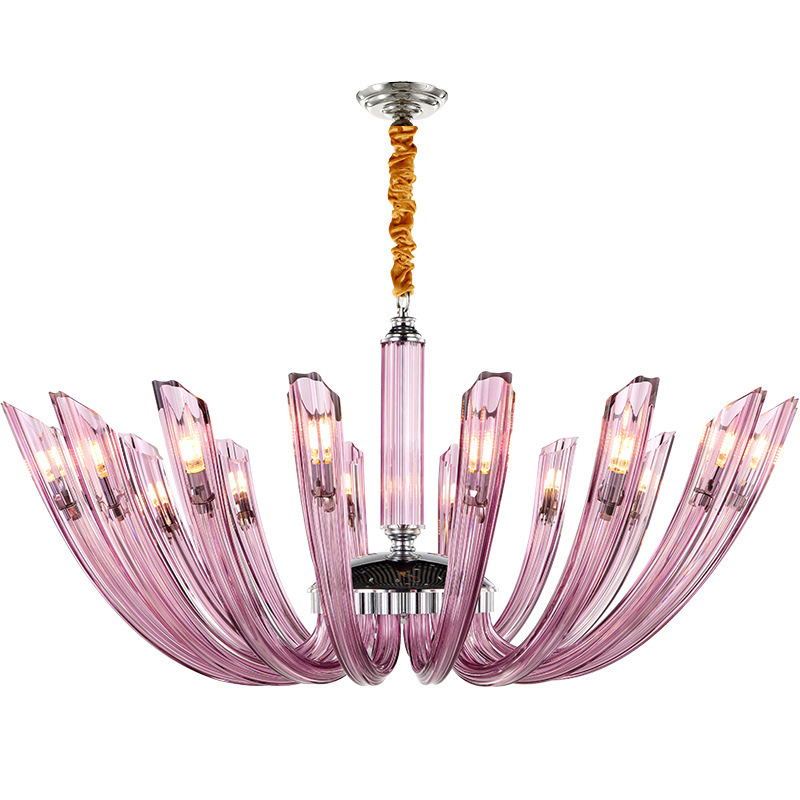 Люстра Pink Rays Chandelier Розовый Хром Люстра Pink Rays Chandelier Розовый Хром в Брянске | Loft Concept