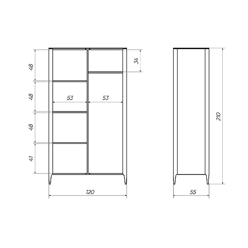 Шкаф двухстворчатый белый Type  в Брянске