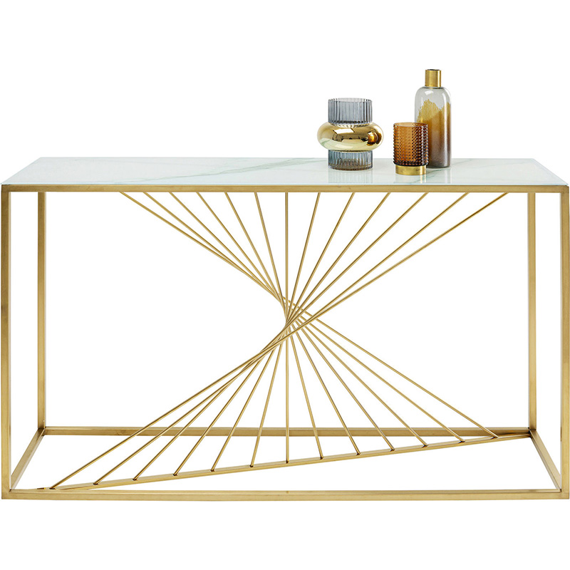 Консоль Golden Whirl Золотой Белый в Брянске | Loft Concept 