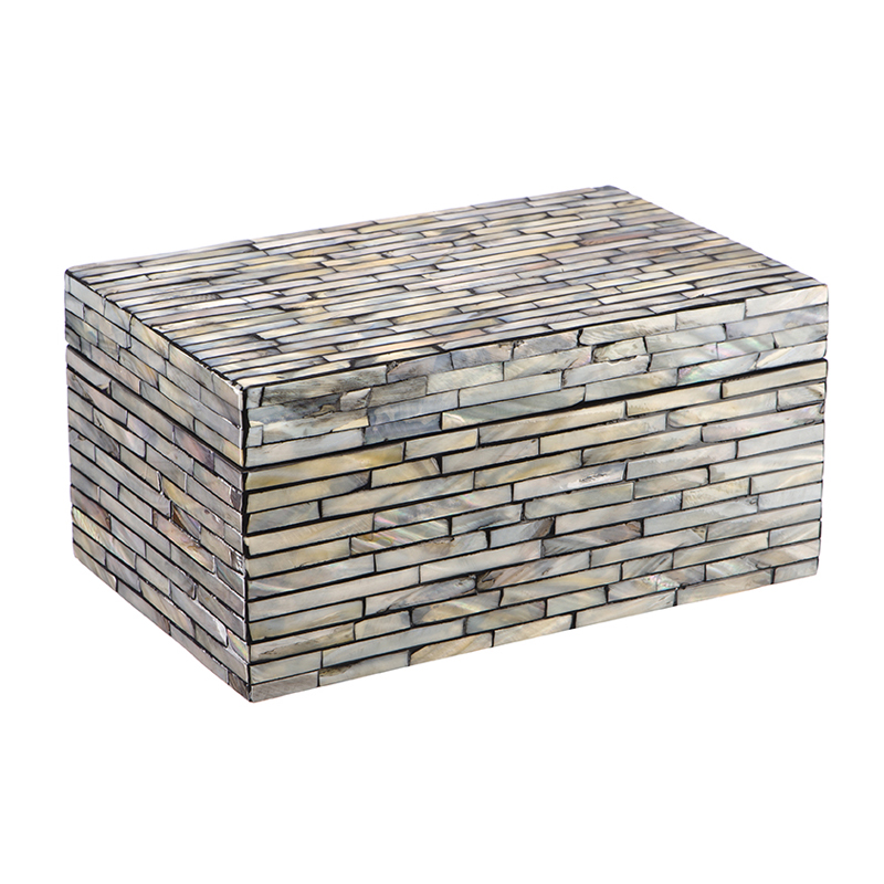 Шкатулка Box Nacre Silver Серебряный Черный Шкатулка Box Nacre Silver Серебряный Черный в Брянске | Loft Concept