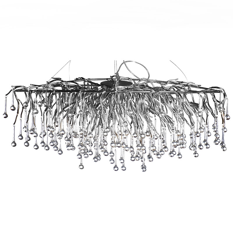 Люстра Droplet Chrome Chandelier  Хром Прозрачный в Брянске | Loft Concept 
